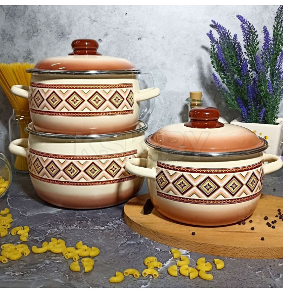 Набор кастрюль СтальЭмаль (3пр.) 