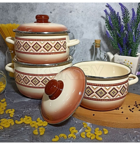 Набор кастрюль СтальЭмаль (3пр.) 