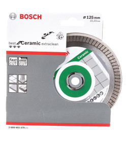 Диск алмазный 125х22 мм (сухая резка) Turbo BEST FOR CERAMIC EXTRA-CLEAN BOSCH 2608602479