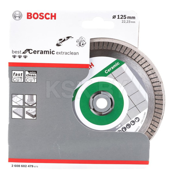 Диск алмазный 125х22 мм (сухая резка) Turbo BEST FOR CERAMIC EXTRA-CLEAN BOSCH 2608602479 (2608602479) 