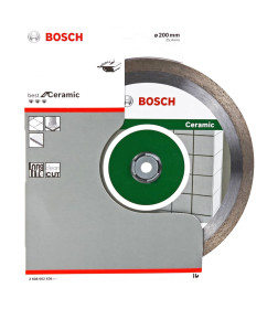 Диск алмазный 200х25.4 мм сплошной (сухая/мокрая резка) BEST FOR CERAMIC BOSCH 2608602636