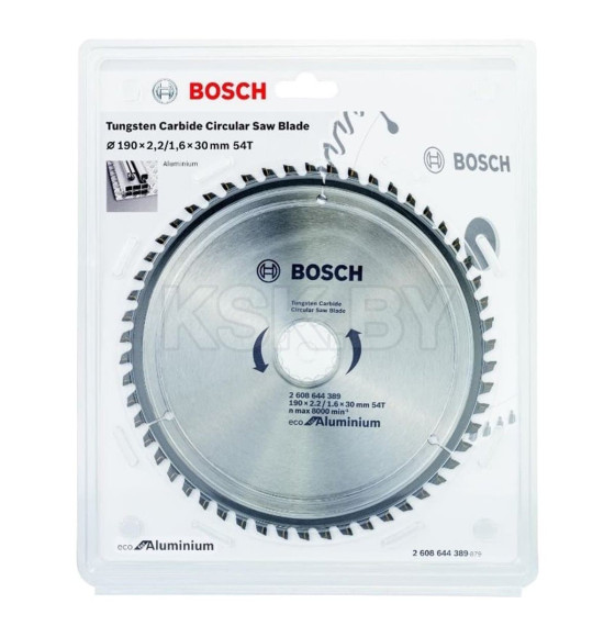 Диск пильный универсальный 190х54Tх30 мм ECO ALUMINIUM BOSCH 2608644389 (2608644389)
