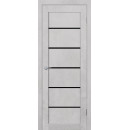 Дверное полотно ST8 Бетон белый,стекло черное  2000х900х35мм