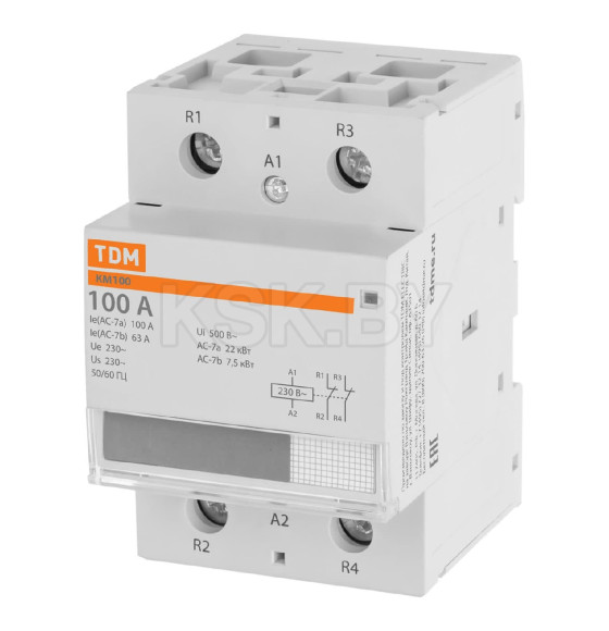 Контактор модульный КМ100/2-100 2НЗ TDM SQ0213-0026 (SQ0213-0026) 