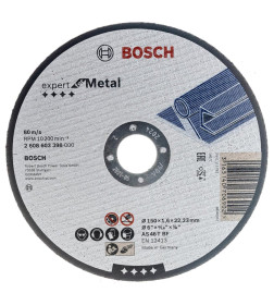 Круг отрезной по металлу 150х1.6x22.2 мм прямой Expert BOSCH 2608603398
