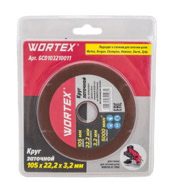 Круг заточной 105х22.2х3.2 мм WORTEX GCD103210011