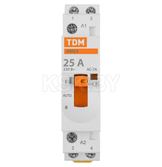 Контактор модульный с ручным управлением КМ63/2-25 2НО 230В АС TDM SQ0213-0100 (SQ0213-0100) 