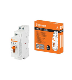 Контактор модульный с ручным управлением КМ63/2-25 2НО 230В АС TDM SQ0213-0100