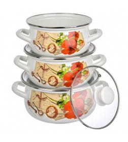 Набор посуды КМЗ (3пр.) "Винтаж-Экстра" (1,5л , 2 л., 3л.)