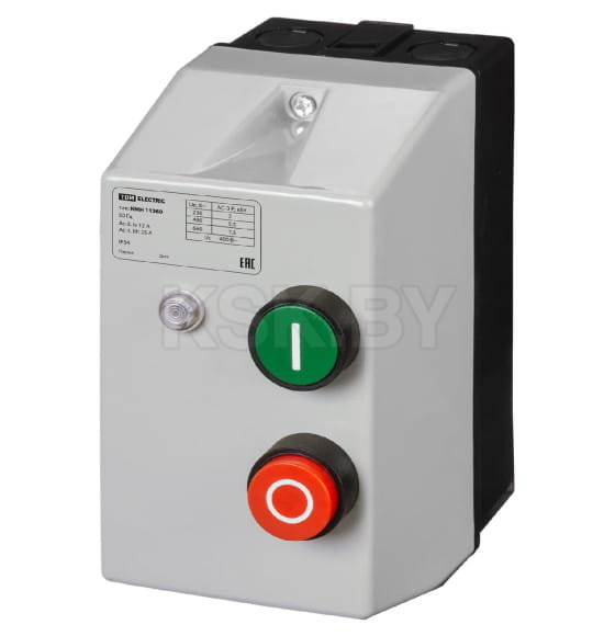 Контактор КМН11260 12А в оболочке с индикатором Ue=380В/АС3 IP54 TDM SQ0709-0024 (SQ0709-0024) 