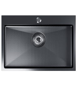 Мойка кухонная BERGE 6050 premium NANO BLACK DECOR