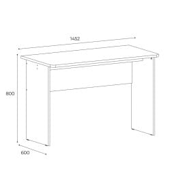 Стол письменный "Лило"/"Стич"/"Оливер" (ясень анкор светлый) МЛК 636-0798-11