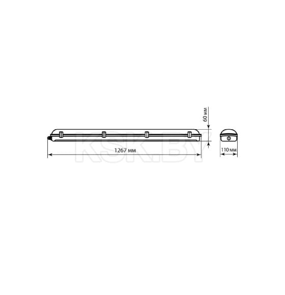 Светильник ССП 2х20Вт IP65 под LED лампу T8 TDM SQ0304-0302 (SQ0304-0302) 