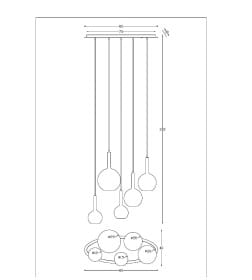 Люстра подвесная Arte Lamp Gala A2720SP-5SG