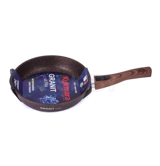 Сковорода Kukmara (24/6,5см) сга242а "Granit ultra red" (со съемной ручкой) (65027) 