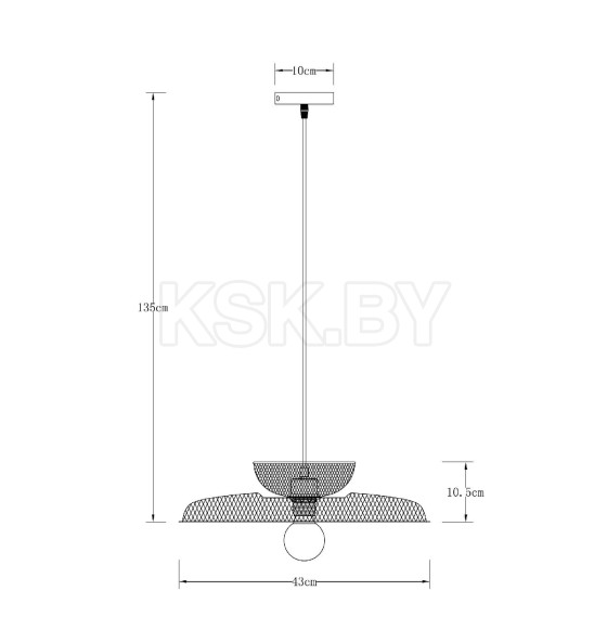 Светильник подвесной Arte Lamp CASTELLO A7066SP-1BK (A7066SP-1BK) 