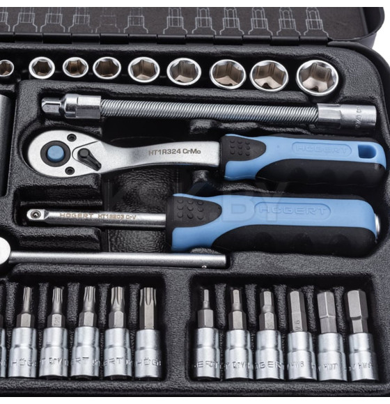 Набор инструментов 1/4" (63 шт.) HOEGERT HT1R486 (HT1R486) 