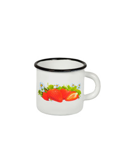 Кружка СтальЭмаль "Клубника садовая" (0,4л) 1с2с белоснежный