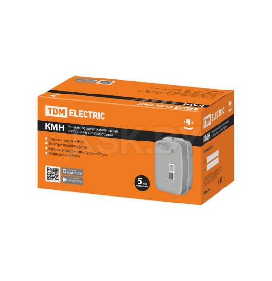 Контактор КМН49562 95А в оболочке с индикатором Ue=220В/АС3 IP54 TDM SQ0709-0039 (SQ0709-0039) 