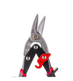 Ножницы по металлу 250 мм прямой и левый рез, СrMo, двухкомпонентные рукоятки "PIRANHA" Gross 78321