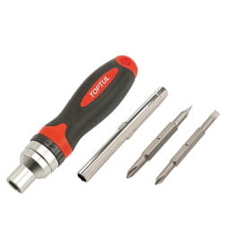 Отвертка реверсивная с удлинителем и набором бит (7 в 1) TOPTUL GAAR0402