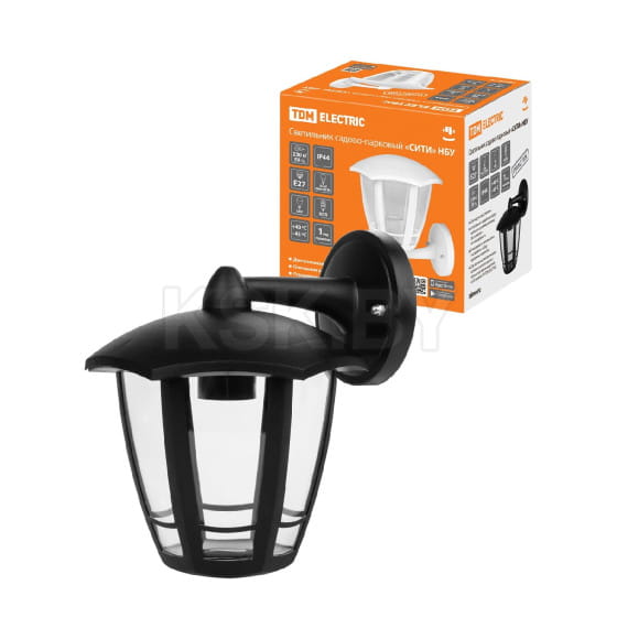 Светильник садово-парковый настенный "СИТИ" НБУ 07-60-004 У1 шестигранный вниз черный TDM SQ0330-1307 (SQ0330-1307) 