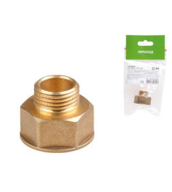 Переход  1/2"х3/8" вн.-нар. (реборда), латунь,  AV Engineering 