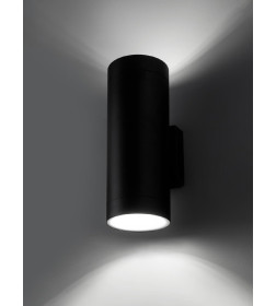 Светильник настенный LED, Тубо, 2х6 Вт, 4000 К, H252 мм, алюминий/черный, вверх/вниз, IP65 TDM SQ0345-1087