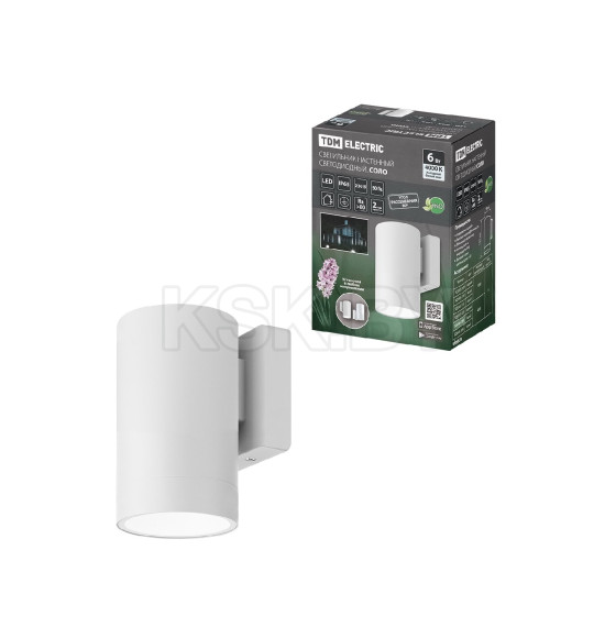 Светильник настенный LED, Соло, 6 Вт, 4000 К, H160 мм, алюминий/белый, IP65 TDM SQ0345-1091 (SQ0345-1091) 