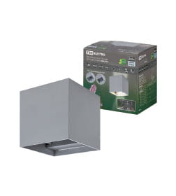 Светильник настенный LED, Кватро, 2х3 Вт, 4000 К, Н100 мм, алюминий/серый, вверх/вниз, IP65 TDM SQ0345-1086