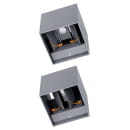 Светильник настенный LED, Кватро, 2х3 Вт, 4000 К, Н100 мм, алюминий/серый, вверх/вниз, IP65 TDM SQ0345-1086 (SQ0345-1086) 