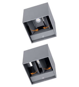 Светильник настенный LED, Кватро, 2х3 Вт, 4000 К, Н100 мм, алюминий/серый, вверх/вниз, IP65 TDM SQ0345-1086