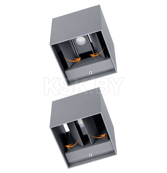 Светильник настенный LED, Кватро, 2х3 Вт, 4000 К, Н100 мм, алюминий/серый, вверх/вниз, IP65 TDM SQ0345-1086 (SQ0345-1086) 