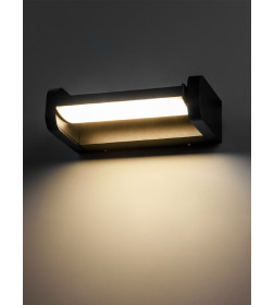 Светильник настенный LED, Аура, L200 мм, 6 Вт, 3000 K, алюминий/черный, IP65 TDM SQ0345-1036