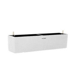Кашпо прямоугольное с автополивом RATTAN 12 л OLA DOM (белый)