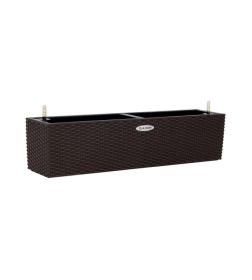 Кашпо прямоугольное с автополивом RATTAN 12 л OLA DOM (коричневый)