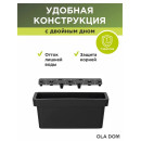 Кашпо LOFT прямоугольное 50литров OLA DOM (серый) (ЭП 221731)