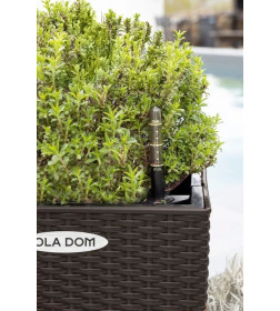 Кашпо RATTAN 14 л (с автополивом) OLA DOM (коричневый)