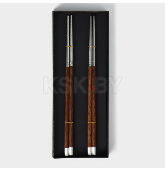 Палочки для суши из неражавеющей стали, d=0.8 см, 25 см (2 пары,) 304 сталь, серебристые Magistro (9945281) 