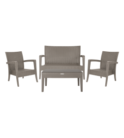 Диван RATTAN Ola Dom (серый) 1280х770х890мм