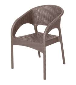 Кресло RATTAN Ola Dom (серый) 580х620х805мм