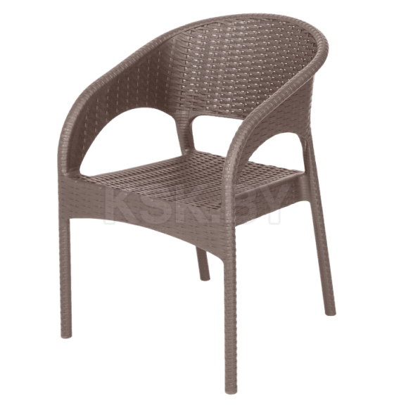 Кресло RATTAN Ola Dom (серый) 580х620х805мм (ЭП 442271) 