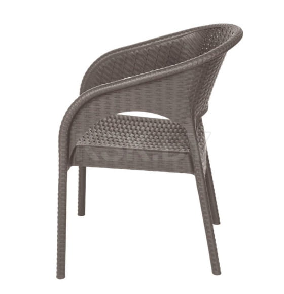 Кресло RATTAN Ola Dom (серый) 580х620х805мм (ЭП 442271) 