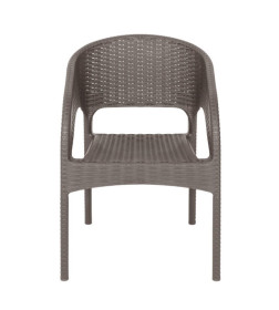 Кресло RATTAN Ola Dom (серый) 580х620х805мм