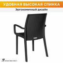 Стул RATTAN Ola Dom (антрацит) 585х560х855мм (ЭП 401349) 