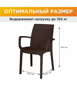 Стул RATTAN Ola Dom (коричневый) 585х560х855мм
