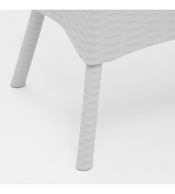 Стол круглый RATTAN Ola Dom (белый) 700х700х720мм