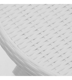 Стол круглый RATTAN Ola Dom (белый) 700х700х720мм