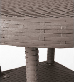 Стол круглый RATTAN Ola Dom (серый) 700х700х720мм