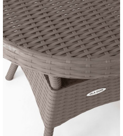 Стол круглый RATTAN Ola Dom (серый) 700х700х720мм